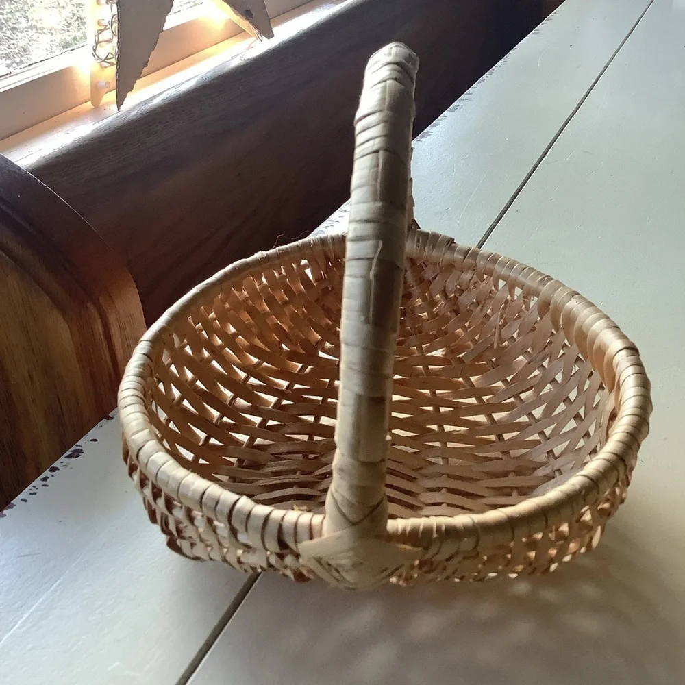 Vintage Set of 2 Woven Small Berry Egg Baskets